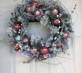 easy flocked christmas ornament wreath, See how easy that was