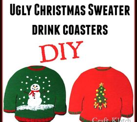 ugly christmas sweater coasters diy