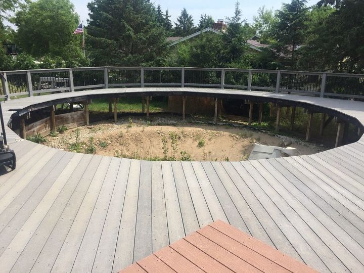 q ideas after taking 28 pool out of center of deck