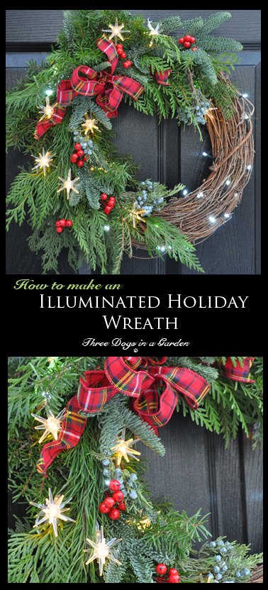 christmas wreaths with lights