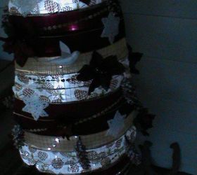 el rbol de navidad x large cone hecho con alambre y cinta