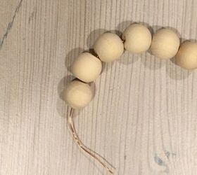birch bead christmas ornaments, Twist the ends of wire together