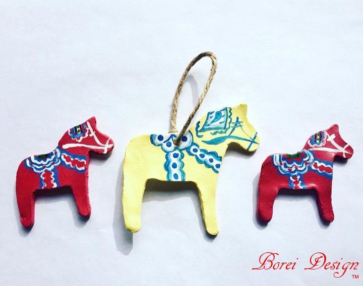 easy swedish dala horse gift tag ornaments or embellishments