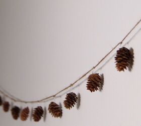 simple pinecone garland with no hot glue