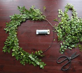 easy cheap evergreen christmas wreaths, Keep wrapping on sprigs