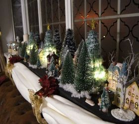 landscaping your christmas village for cheap