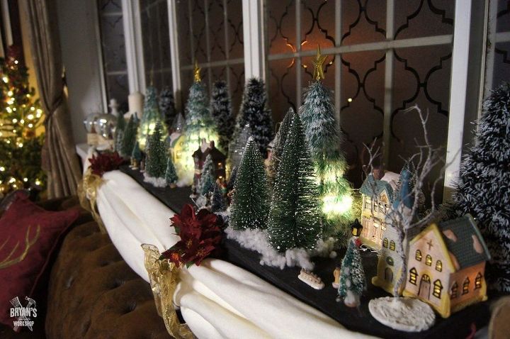 landscaping your christmas village for cheap