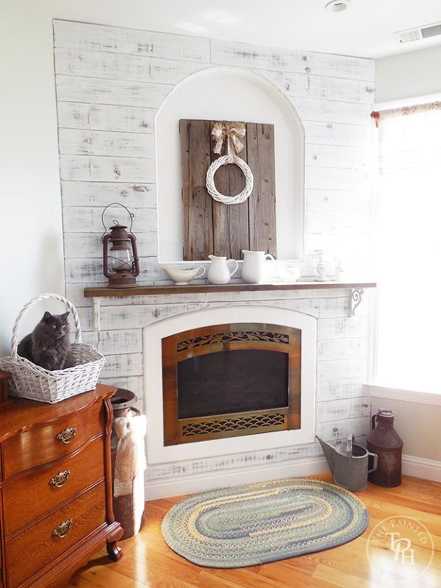 s 12 cozy fireplaces to build for your love minus the expense, Whitewash A Brick Or Wood Surface