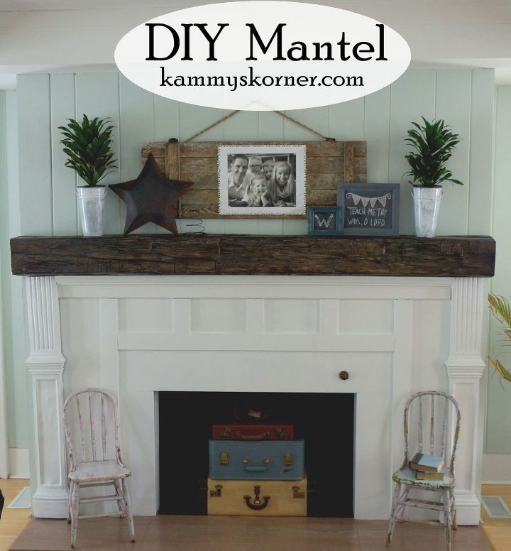 s 12 cozy fireplaces to build for your love minus the expense, Build A Mantel From Scrap Wood