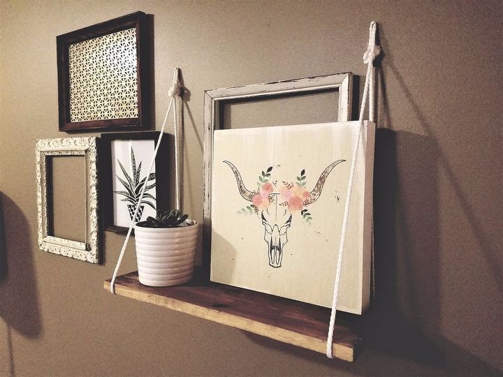 diy hanging shelf