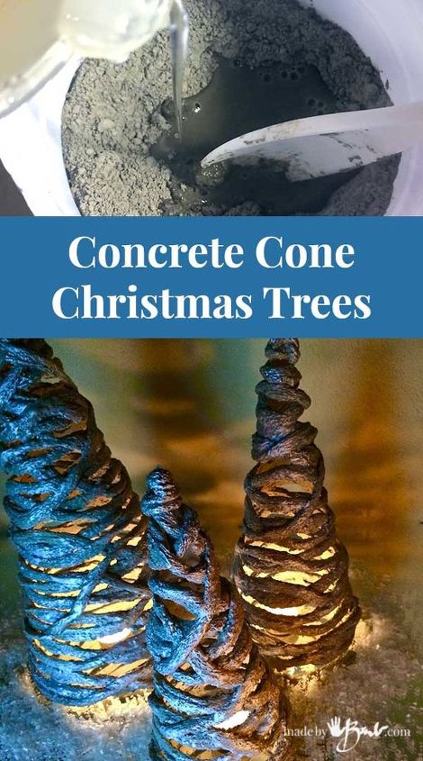 rvores de natal de cone de concreto
