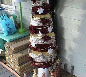 el rbol de navidad x large cone hecho con alambre y cinta