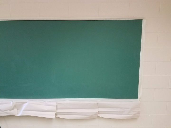 reversing the trend switching from chalkboard to dry erase, Cleaned the board really well with water