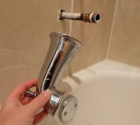 how to remove a stuck tub filler