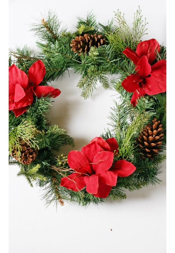 styling up those store bought wreaths, Before