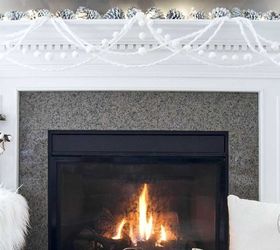 s make your home a winter wonderland with these stunning ideas, Elegant Winter Fireplace Garland