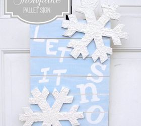s make your home a winter wonderland with these stunning ideas, This Pretty Snowflake Sign