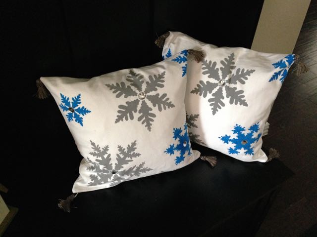 s make your home a winter wonderland with these stunning ideas, Or These Snowflake Accent Pillows