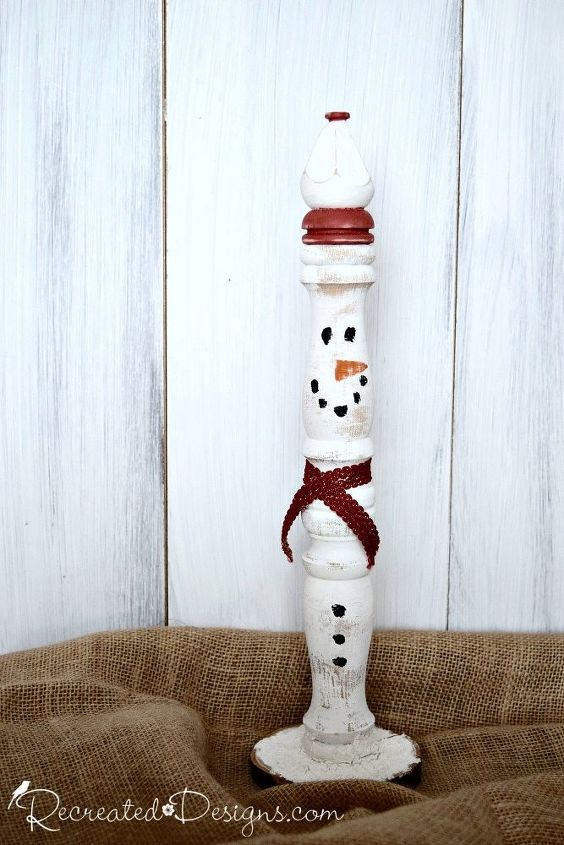 s make your home a winter wonderland with these stunning ideas, This Vintage Spindle Snowmen