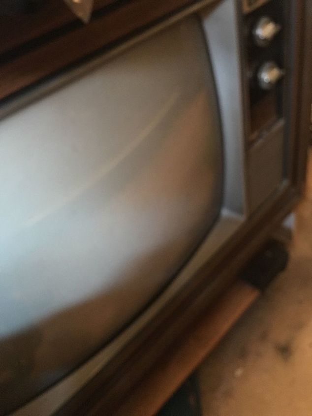 q help 70s tv needs to be repurposed before husband puts out on curb