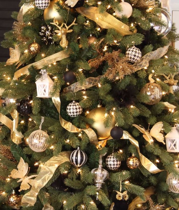 decorating an elegant and beautiful christmas tree