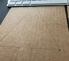 the easiest cardboard christmas tree ever, Draw a tree