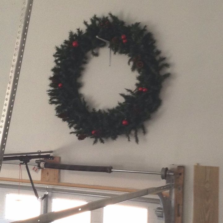 a giant christmas wreath