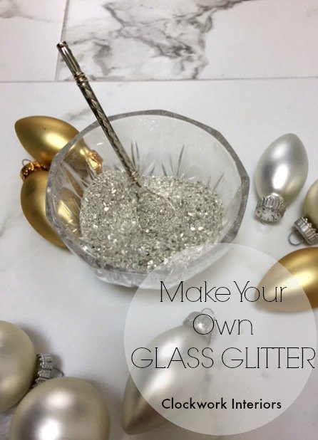 make your own glass glitter for christmas crafting