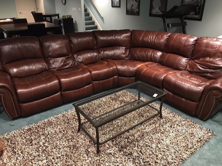 Giving Old World Leather A Farmhouse, Old World Leather Sofa