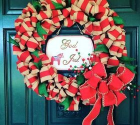 diy custom christmas ribbon wreath tutorial