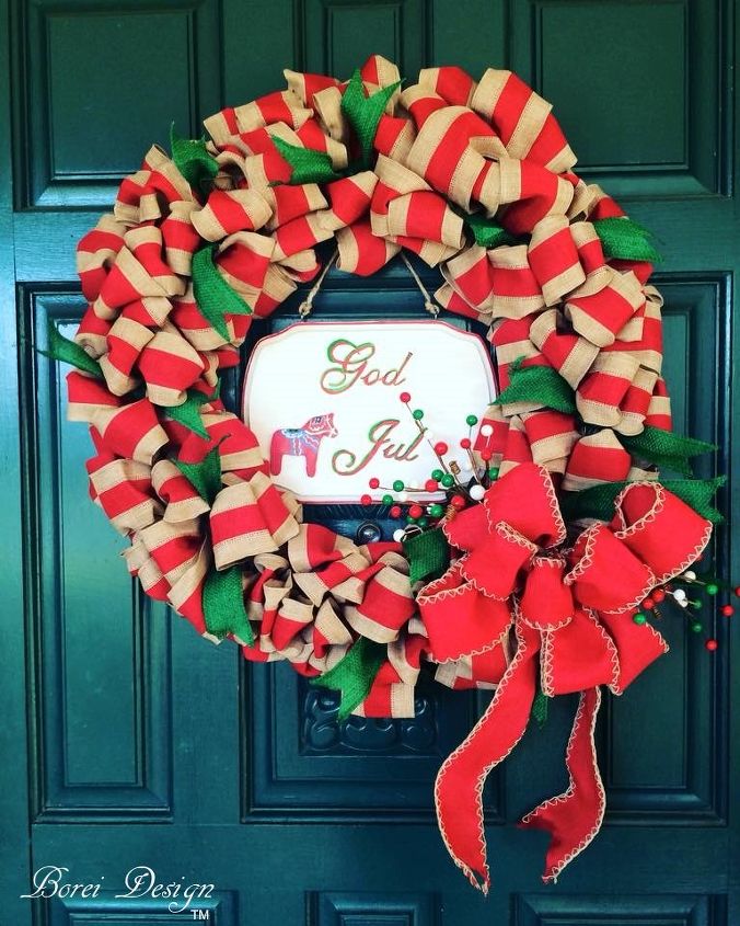 diy custom christmas ribbon wreath tutorial