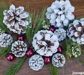 A Snowy, Glittery Pine Cone DIY In 3 Easy Steps