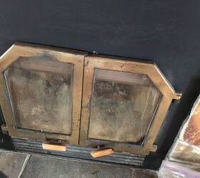 how do you clean brass doors of a fireplace