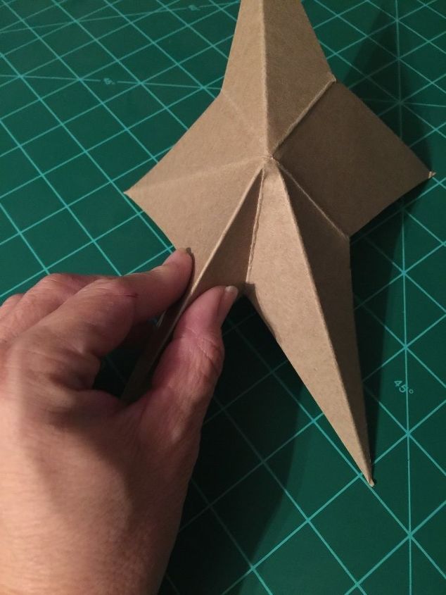 owl and stars made from cardboard