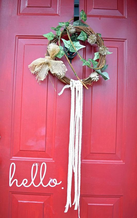 lace and ivy boho christmas wreath