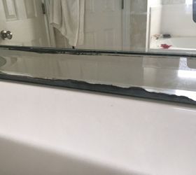 beveled edges of mounted wall mirror losing silver nitrate refinish