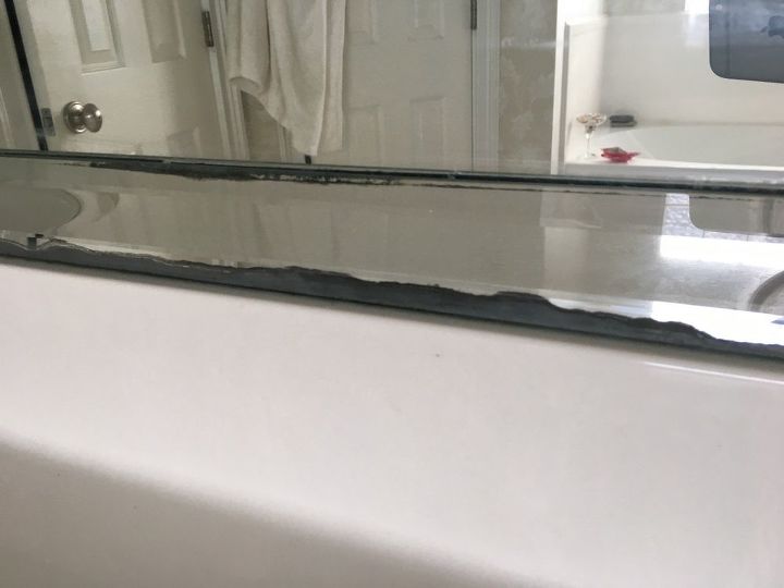 q beveled edges of mounted wall mirror losing silver nitrate refinish
