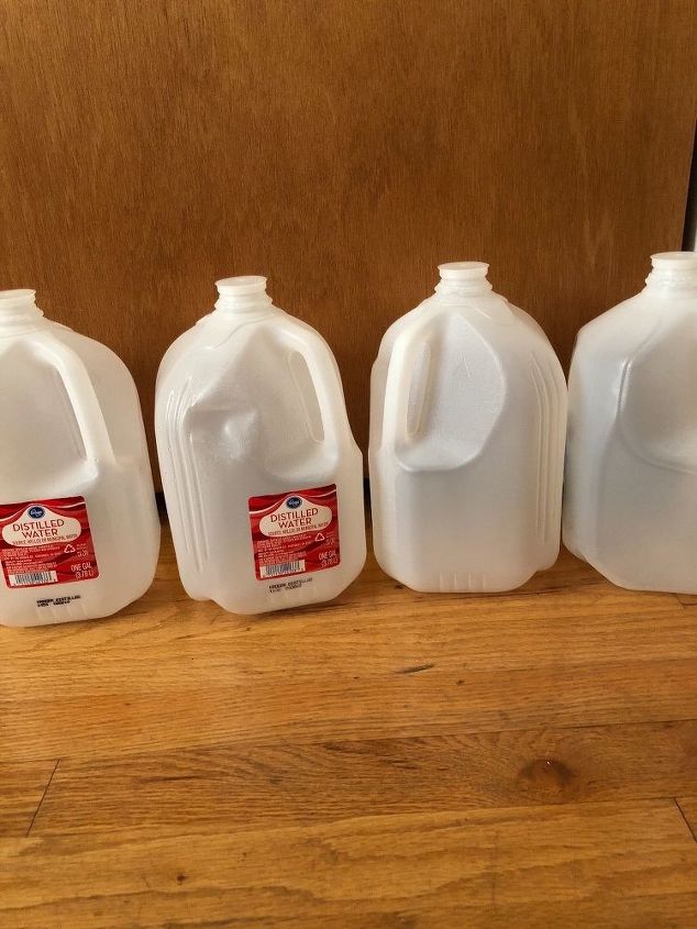q what can i do with empty 1 gallon plastic distilled water containers w