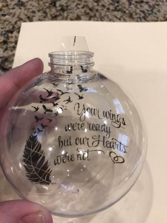 memorial floating christmas ornament