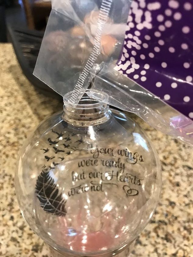 memorial floating christmas ornament