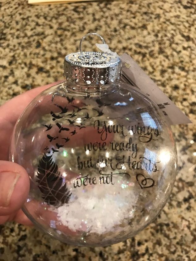 memorial floating christmas ornament