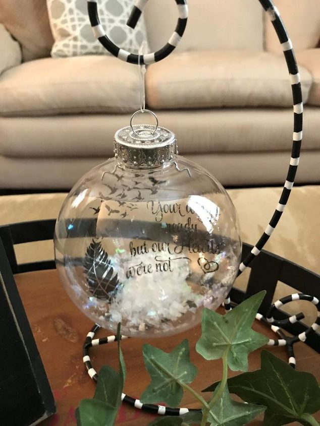 memorial floating christmas ornament