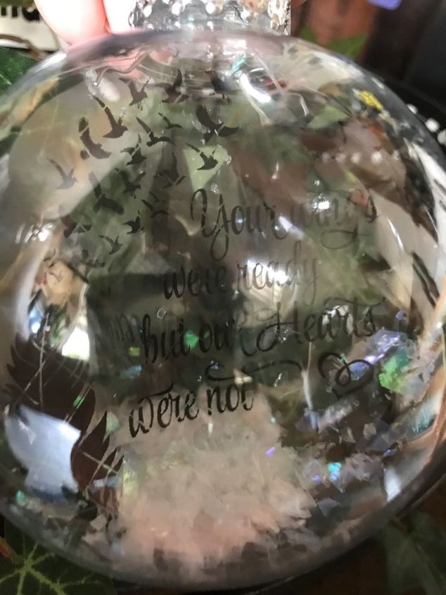 memorial floating christmas ornament
