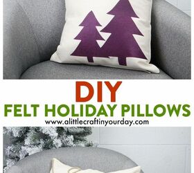 diy holiday felt pillows