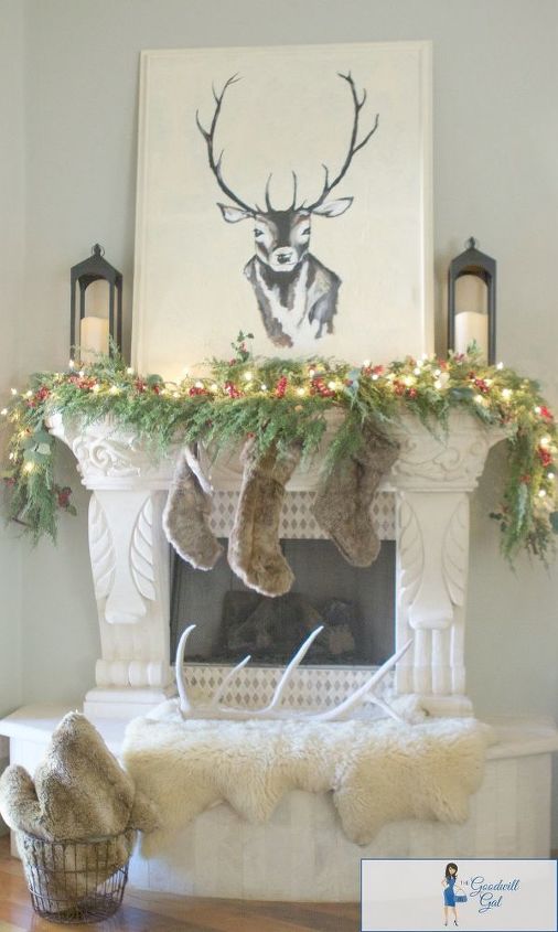 tour de la decoracin de la chimenea de navidad