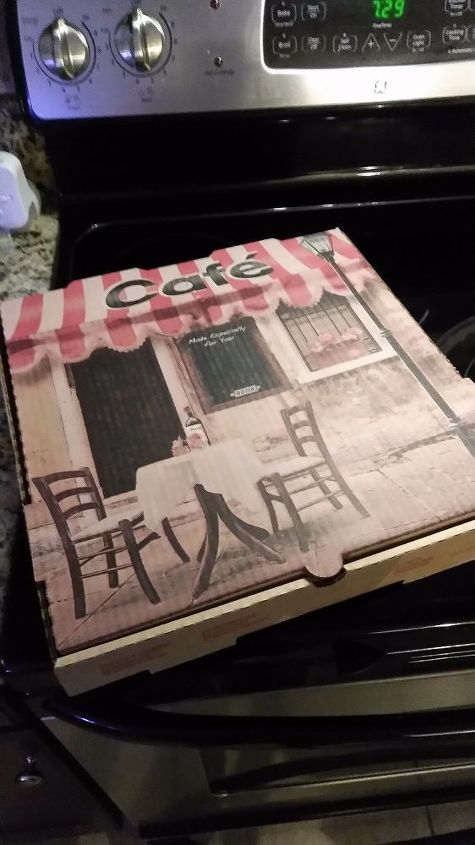 de caja de pizza de cartn a arte toscano