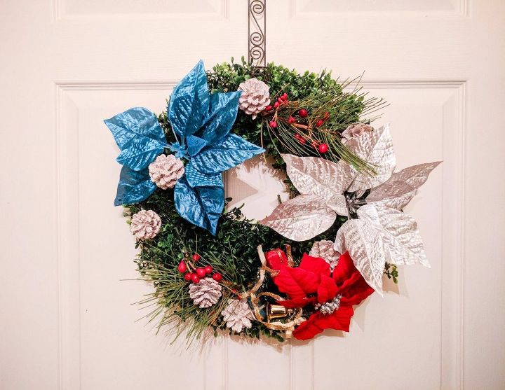 how to easily make a beautiful patriotic christmas wreath