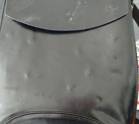 how to fix pin holes in a faux leather bag