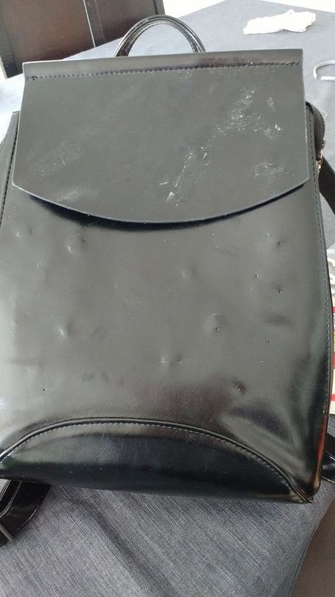 q how to fix pin holes in a faux leather bag