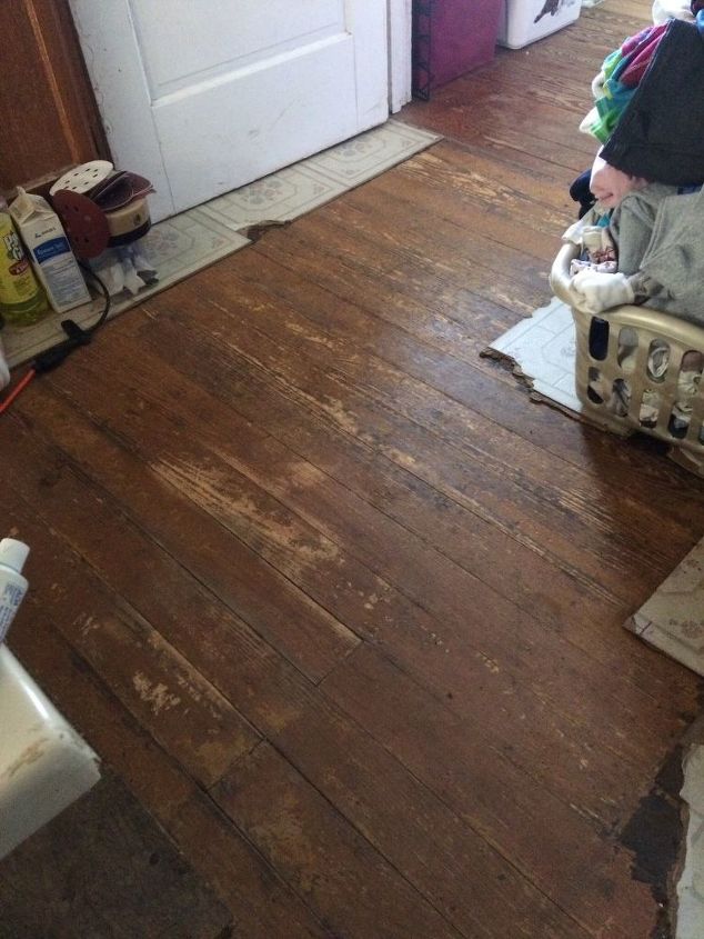 q i m trying to refinish my bathroom floor